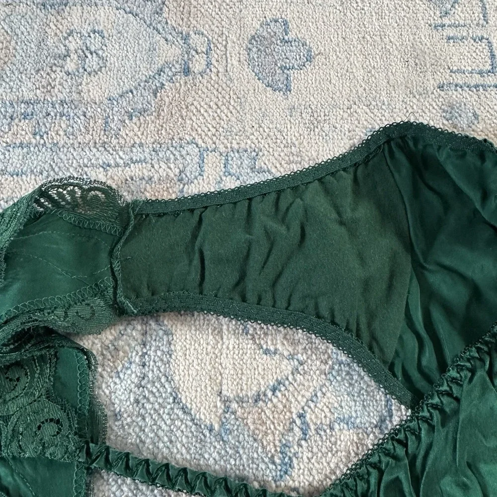 VTG Victoria's Secret HighCut Second Skin Satin Single String Bikini Pantie 90s